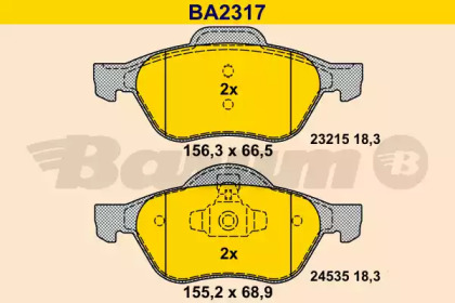 Комплект тормозных колодок BARUM BA2317