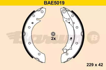 Комлект тормозных накладок BARUM BAE5019