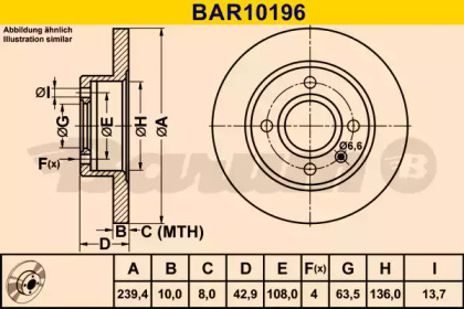 Тормозной диск BARUM BAR10196