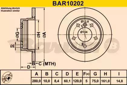 Тормозной диск BARUM BAR10202