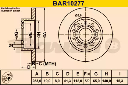 Тормозной диск BARUM BAR10277