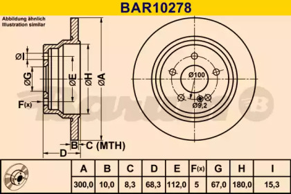 Тормозной диск BARUM BAR10278