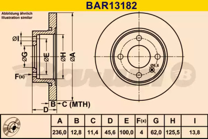 Тормозной диск BARUM BAR13182