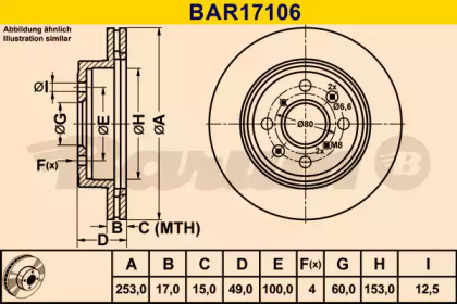 Тормозной диск BARUM BAR17106