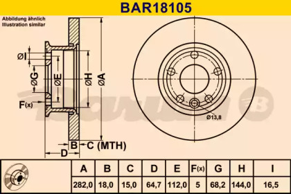 Тормозной диск BARUM BAR18105