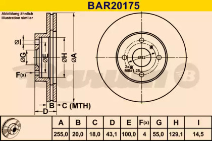 Тормозной диск BARUM BAR20175