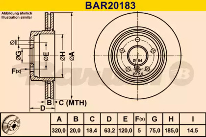 Тормозной диск BARUM BAR20183