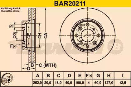 Тормозной диск BARUM BAR20211