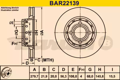 Тормозной диск BARUM BAR22139