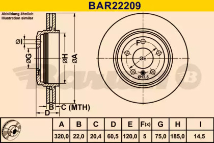 Тормозной диск BARUM BAR22209