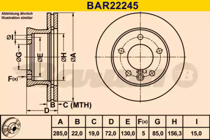 Тормозной диск BARUM BAR22245