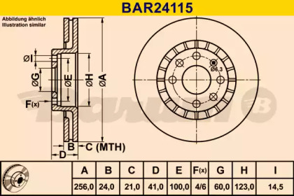 Тормозной диск BARUM BAR24115