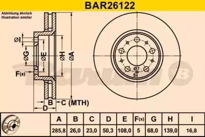 Тормозной диск BARUM BAR26122