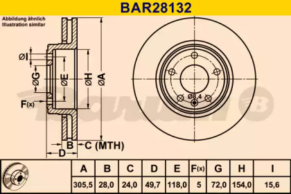 Тормозной диск BARUM BAR28132