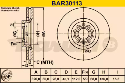 Тормозной диск BARUM BAR30113