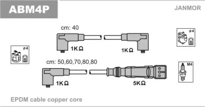 Комплект электропроводки JANMOR ABM4P