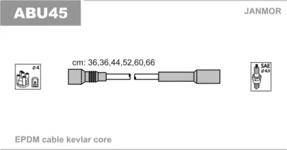 Комплект электропроводки JANMOR ABU45