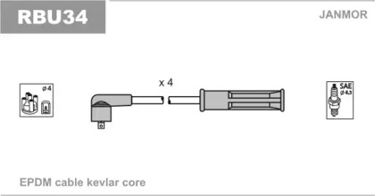 Комплект электропроводки JANMOR RBU34