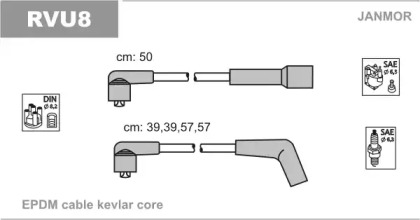 Комплект электропроводки JANMOR RVU8