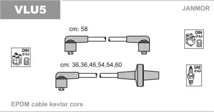 Комплект электропроводки JANMOR VLU5