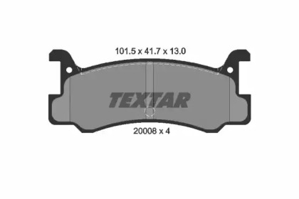 Комплект тормозных колодок TEXTAR 2000801