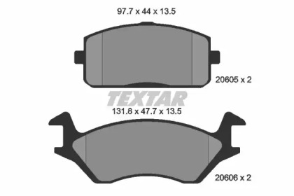Комплект тормозных колодок TEXTAR 2060501