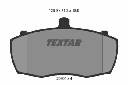 Комплект тормозных колодок TEXTAR 2090401