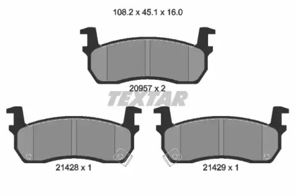 Комплект тормозных колодок TEXTAR 2095702