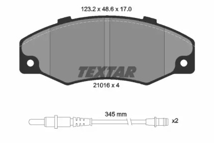 Комплект тормозных колодок TEXTAR 2101602