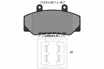 Комплект тормозных колодок TEXTAR 2123302
