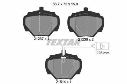 Комплект тормозных колодок TEXTAR 2123701