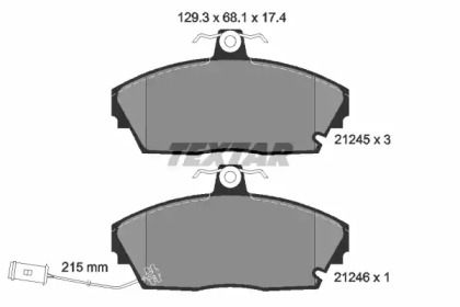 Комплект тормозных колодок TEXTAR 2124501