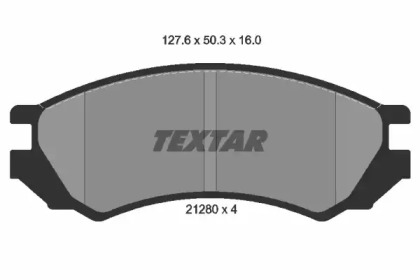 Комплект тормозных колодок TEXTAR 2128002