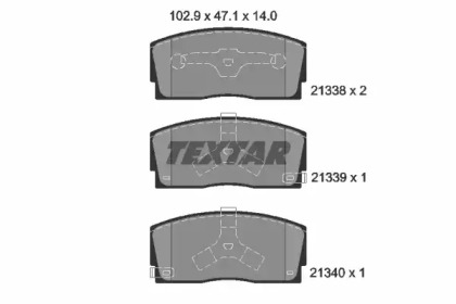 Комплект тормозных колодок TEXTAR 2133801