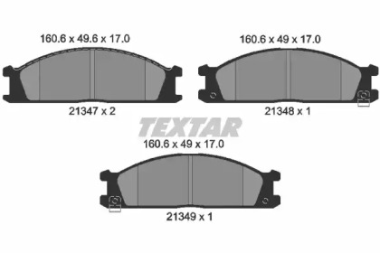 Комплект тормозных колодок TEXTAR 2134702