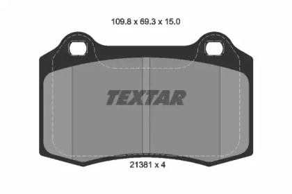 Комплект тормозных колодок TEXTAR 2138102