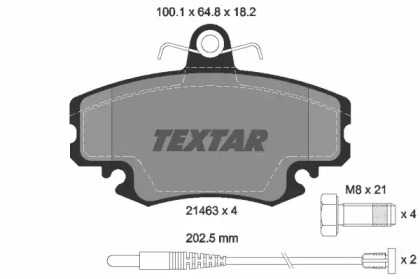 Комплект тормозов TEXTAR 89002500