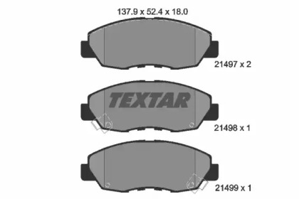 Комплект тормозных колодок TEXTAR 2149701