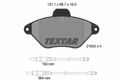 Комплект тормозных колодок TEXTAR 2163201