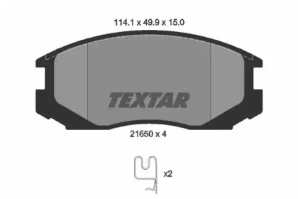 Комплект тормозных колодок TEXTAR 2165001