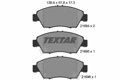 Комплект тормозных колодок TEXTAR 2169401