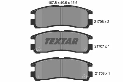 Комплект тормозных колодок TEXTAR 2170602