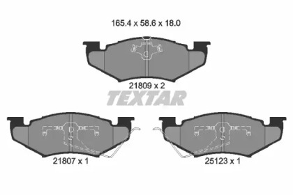 Комплект тормозных колодок TEXTAR 2180902