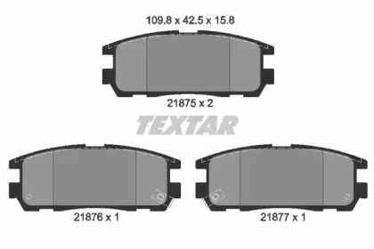 Комплект тормозных колодок TEXTAR 2187501