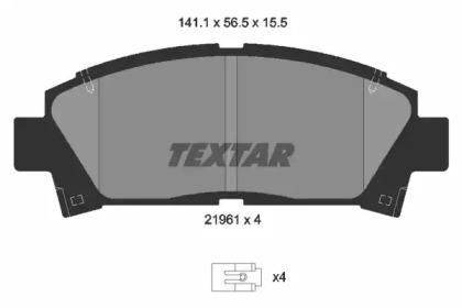 Комплект тормозных колодок TEXTAR 2196102