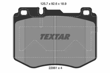 Комплект тормозных колодок TEXTAR 2206101