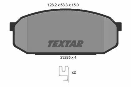 Комплект тормозных колодок TEXTAR 2329501