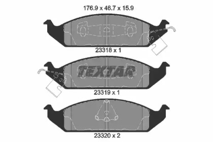 Комплект тормозных колодок TEXTAR 2331801