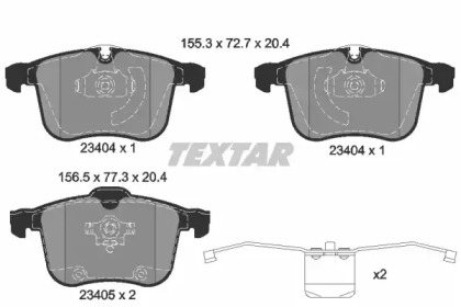 Комплект тормозных колодок TEXTAR 2340404