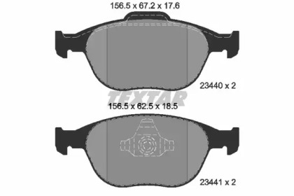 Комплект тормозных колодок TEXTAR 2344004